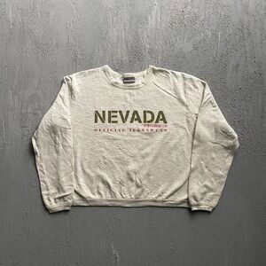 Vintage Nevada Graphic Sweatshirt Mens Large Beige 90s Nevada Jeanswear